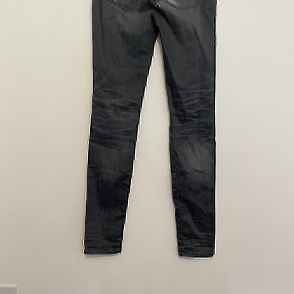 J BRAND Gray Ripped Rips Distressed Whiskered Faded Stretch Skinny Jeans 25 W25 - Picture 11 of 11